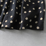 Buddha Stones Summer Casual Vintage Drawstring Polka Dot Women's Cropped Pants With Pockets