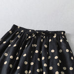 Buddha Stones Summer Casual Vintage Drawstring Polka Dot Women's Cropped Pants With Pockets