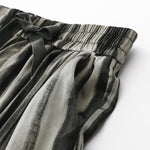 Buddha Stones Summer Casual Elegant Drawstring Vertical Striped Long Pants Women's Straight Leg Pants With Pockets