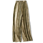 Buddha Stones Summer Casual Elegant Drawstring Vertical Striped Long Pants Women's Straight Leg Pants With Pockets