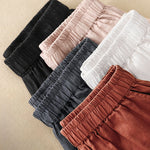Buddha Stones Spring Summer Casual Minimalist Solid Cropped Women's Harem Pants With Pockets