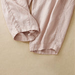 Buddha Stones Spring Summer Casual Minimalist Solid Cropped Women's Harem Pants With Pockets