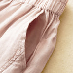 Buddha Stones Spring Summer Casual Minimalist Solid Cropped Women's Harem Pants With Pockets
