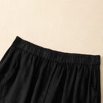 Buddha Stones Spring Summer Casual Minimalist Solid Cropped Women's Harem Pants With Pockets