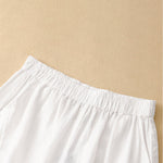 Buddha Stones Spring Summer Casual Minimalist Solid Cropped Women's Harem Pants With Pockets
