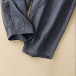 Buddha Stones Spring Summer Casual Minimalist Solid Cropped Women's Harem Pants With Pockets