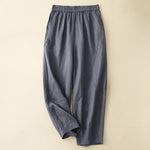 Buddha Stones Spring Summer Casual Minimalist Solid Cropped Women's Harem Pants With Pockets