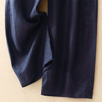 Buddha Stones Spring Summer Minimalist Casual Solid Zipper Design Long Pants Women's Straight Leg Pants With Pockets