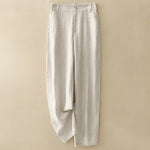 Buddha Stones Spring Summer Minimalist Casual Solid Zipper Design Long Pants Women's Straight Leg Pants With Pockets