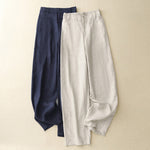 Buddha Stones Spring Summer Minimalist Casual Solid Zipper Design Long Pants Women's Straight Leg Pants With Pockets