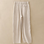 Buddha Stones Spring Summer Minimalist Casual Solid Zipper Design Long Pants Women's Straight Leg Pants With Pockets