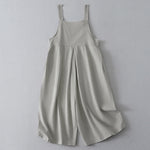 Buddha Stones Spring Summer Casual Minimalist Solid Button-Up Women's Jumpsuit With Pocket