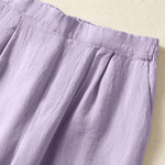 Buddha Stones Spring Summer Casual Minimalist Solid Capri Pants Women's Straight Leg Pants With Pockets