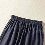 Buddha Stones Spring Summer Casual Minimalist Solid Capri Pants Women's Straight Leg Pants With Pockets