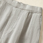 Buddha Stones Spring Summer Casual Minimalist Solid Capri Pants Women's Straight Leg Pants With Pockets