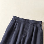 Buddha Stones Spring Summer Casual Minimalist Solid Capri Pants Women's Straight Leg Pants With Pockets