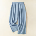 Buddha Stones Spring Summer Casual Minimalist Solid Capri Pants Women's Straight Leg Pants With Pockets