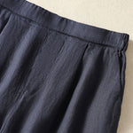 Buddha Stones Spring Summer Casual Minimalist Solid Capri Pants Women's Straight Leg Pants With Pockets