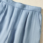 Buddha Stones Spring Summer Casual Minimalist Solid Capri Pants Women's Straight Leg Pants With Pockets