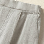 Buddha Stones Spring Summer Casual Minimalist Solid Capri Pants Women's Straight Leg Pants With Pockets