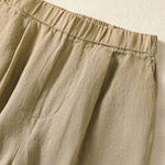 Buddha Stones Spring Summer Casual Minimalist Solid Capri Pants Women's Straight Leg Pants With Pockets
