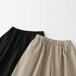Buddha Stones Summer Casual Minimalist Solid Cropped Pants Women's Harem Pants With Pockets