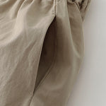 Buddha Stones Summer Casual Minimalist Solid Cropped Pants Women's Harem Pants With Pockets