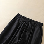 Buddha Stones Summer Casual Minimalist Drawstring Solid Women's Cropped Pants With Pockets