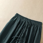 Buddha Stones Summer Casual Minimalist Drawstring Solid Women's Cropped Pants With Pockets