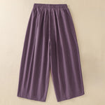 Buddha Stones Summer Casual Minimalist Drawstring Solid Women's Cropped Pants With Pockets