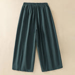 Buddha Stones Summer Casual Minimalist Drawstring Solid Women's Cropped Pants With Pockets