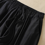Buddha Stones Summer Casual Minimalist Drawstring Solid Women's Cropped Pants With Pockets