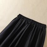 Buddha Stones Summer Casual Minimalist Drawstring Solid Women's Cropped Pants With Pockets
