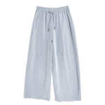 Buddha Stones Summer Casual Drawstring Solid Cropped Pants Women's Wide Leg Pants With Pockets