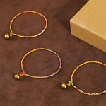 Buddha Stones Hand-woven Colorful String Bell Balance Braided Bracelet