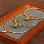 Buddha Stones Hand-woven Colorful String Bell Balance Braided Bracelet
