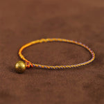 Buddha Stones Hand-woven Colorful String Bell Balance Braided Bracelet