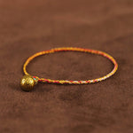 Buddha Stones Hand-woven Colorful String Bell Balance Braided Bracelet