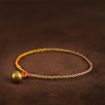 Buddha Stones Hand-woven Colorful String Bell Balance Braided Bracelet