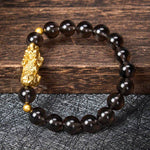 Buddha Stones PiXiu Ice Obsidian Auspicioisness Bracelet