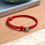FREE Today: Luck and Self-care Green Aventurine Red String Bracelet