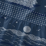 Buddha Stones Summer Casual Celestial Geometric Waves Pattern Women's Summer Sleeveless Midi Dress With Pockets