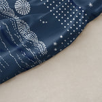Buddha Stones Summer Casual Celestial Geometric Waves Pattern Women's Summer Sleeveless Midi Dress With Pockets
