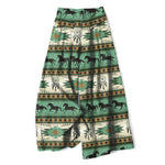 Buddha Stones Cotton Linen Horse Dreamcatcher Pattern Women's Elastic Waist Wide Leg Pants With Pockets