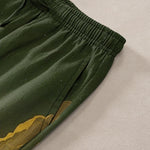 Buddha Stones Cotton Golden Mountain At Sunrise Pattern Men's Tapered Pants With Pockets