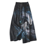Buddha Stones Cotton Linen Mystic Fish Pattern Women's Elastic Waist Wide Leg Pants With Pockets