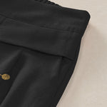 Buddha Stones Cotton Linen Golden Lotus Pattern Women's Elastic Waist Wide Leg Pants With Pockets