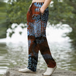Buddha Stones Cotton Mandala Geometric Pattern Men's Tapered Pants With Pockets