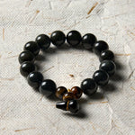 Buddha Stones Rainbow Obsidian Gourd Protection Vintage Chinese Bracelet