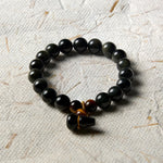 Buddha Stones Rainbow Obsidian Gourd Protection Vintage Chinese Bracelet